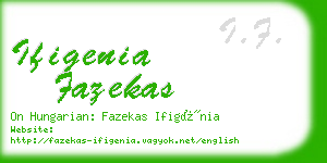 ifigenia fazekas business card